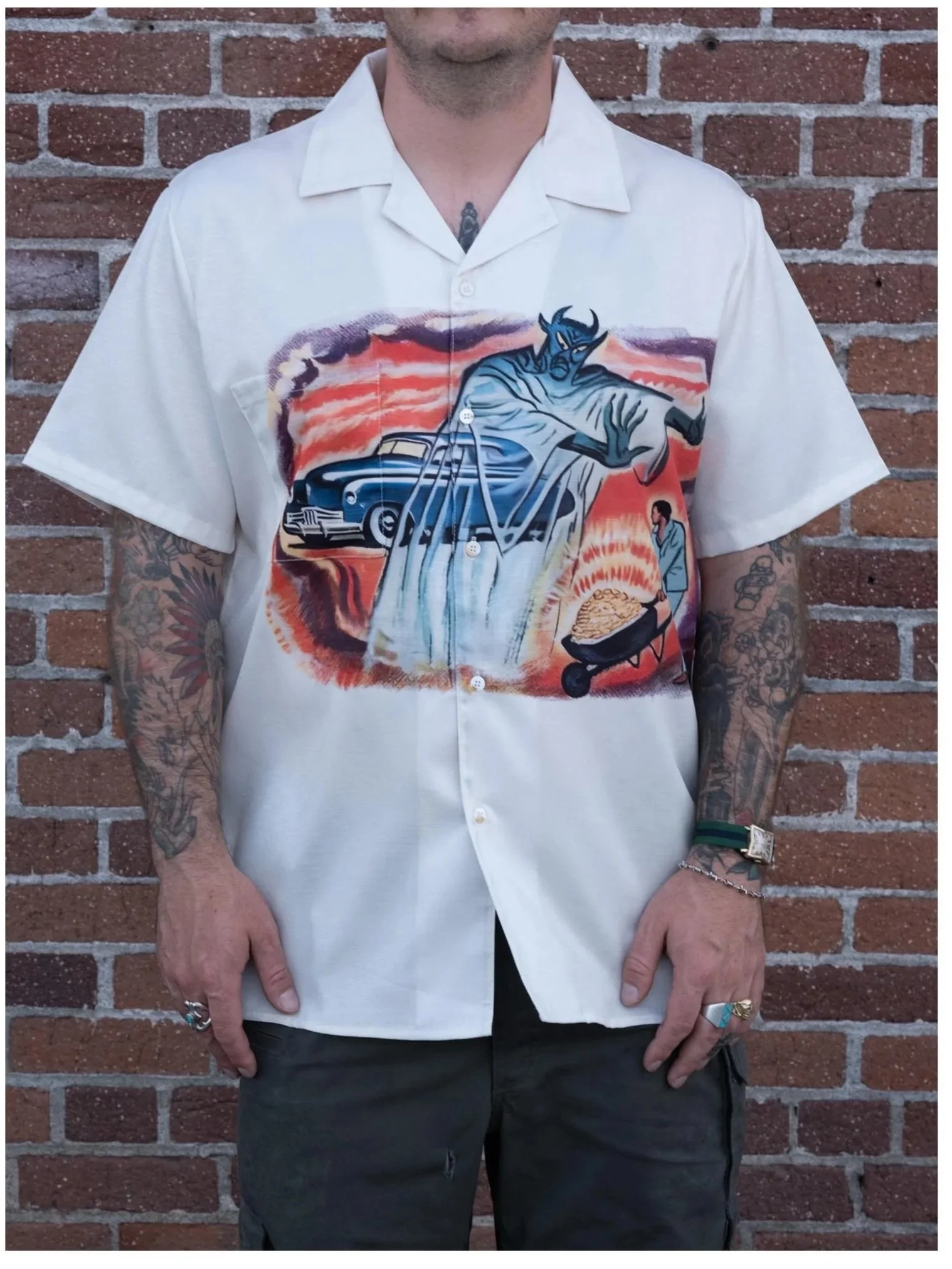 Crude Oil Camp Collar Button Up