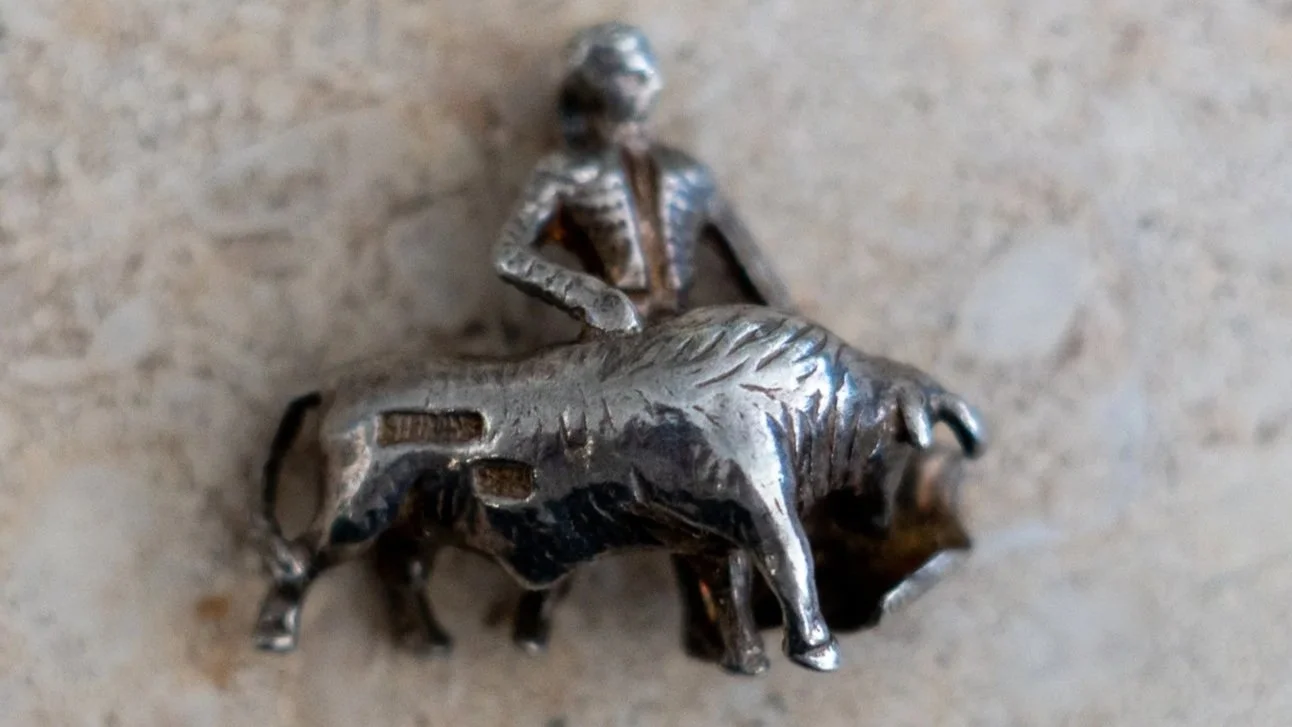 Mid Century Sterling Bull Fighter