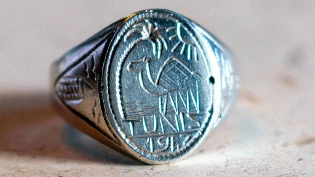 1940s Tunis WWII Souvenir Ring Size-12