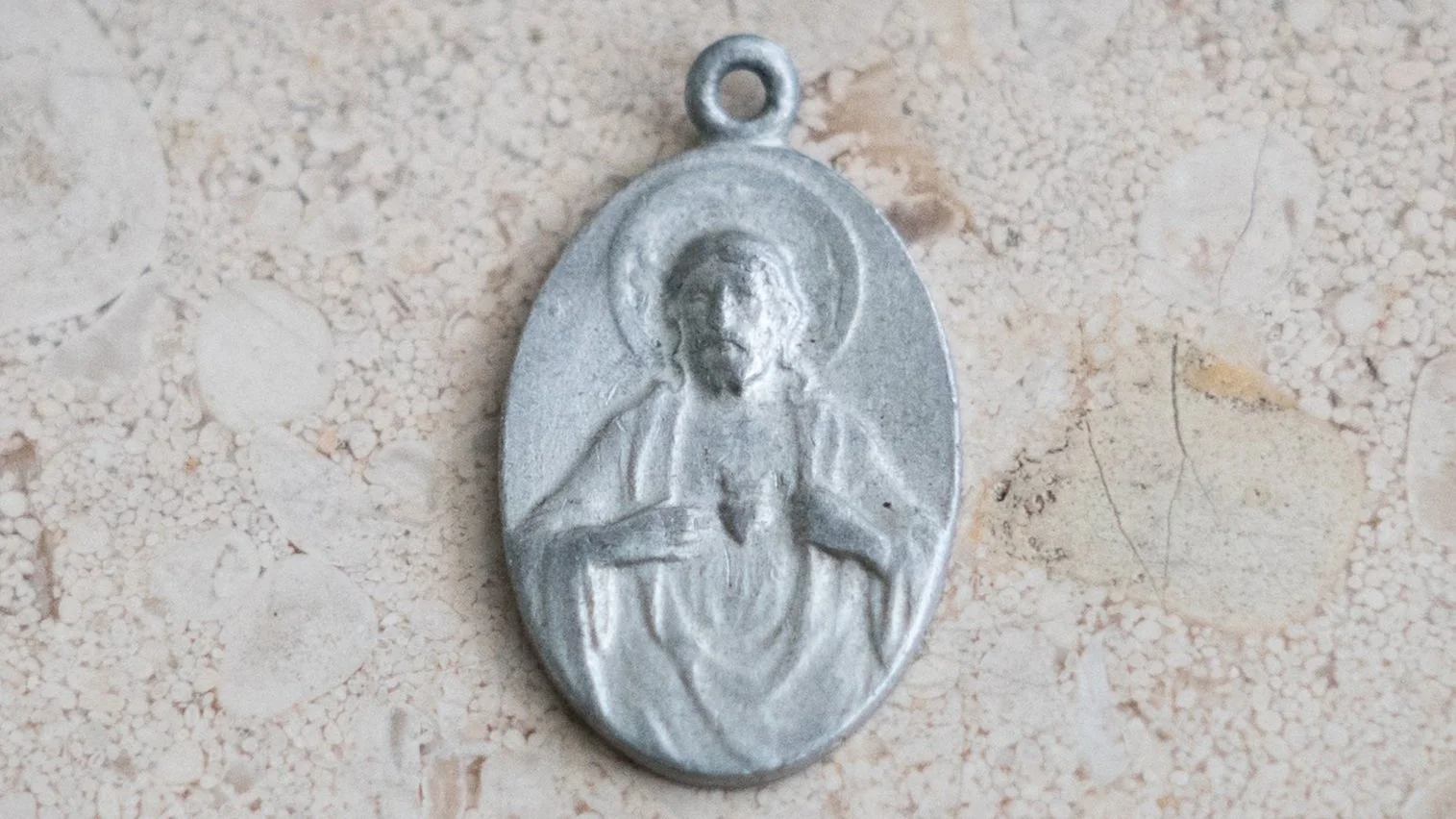 Small 1940s Steel Jesus Double Sided