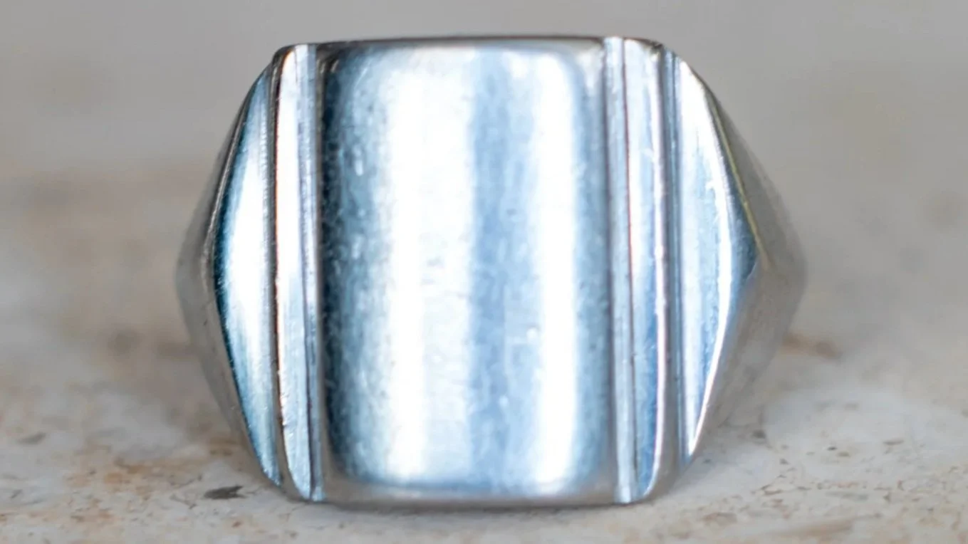 Art Deco Chromed Blank Circa 1940s Size-10