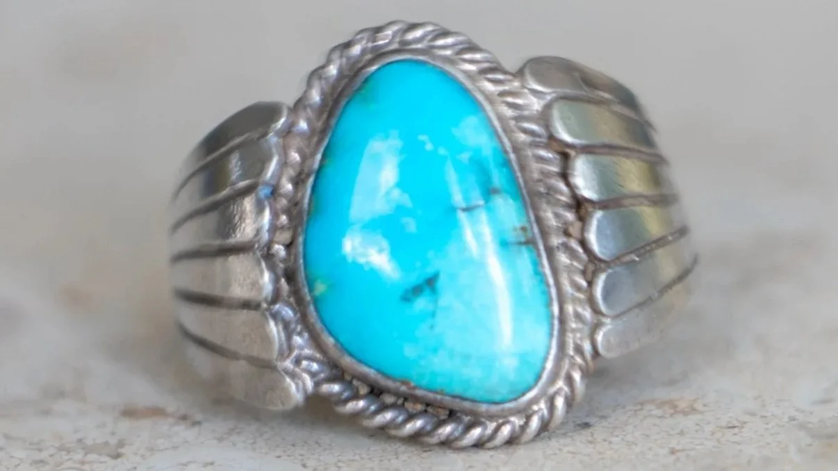 Old Pawn Turquise Southwest Ring Size-11