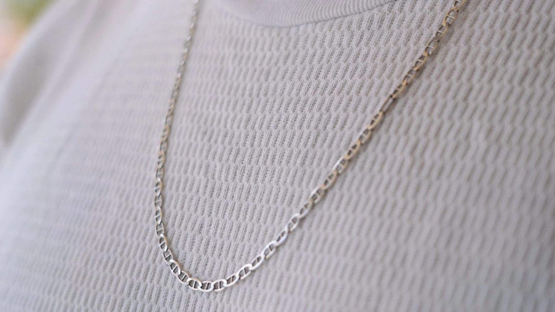 Vintage Anchor Link Sterling Chain 24"