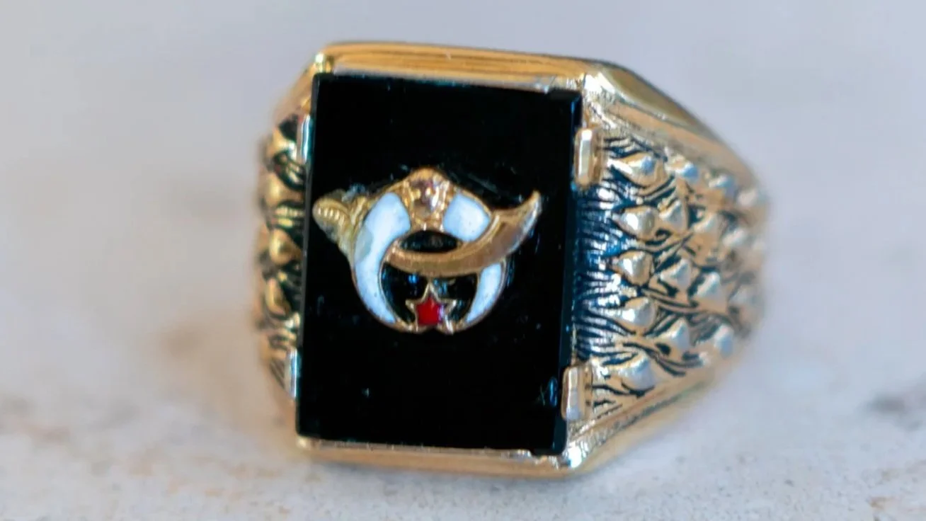 18k Gold Plated Shriners Ring Size-10