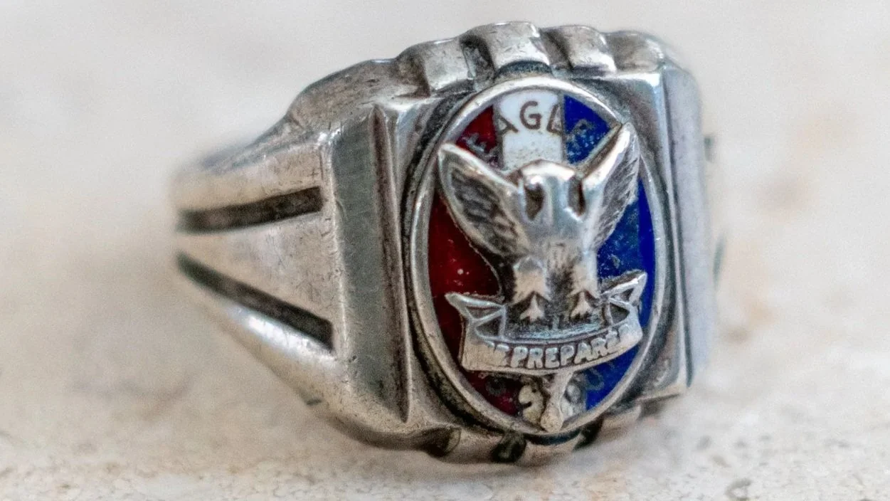 1950s Art Deco BSA Eagle Scouts Ring Size-8