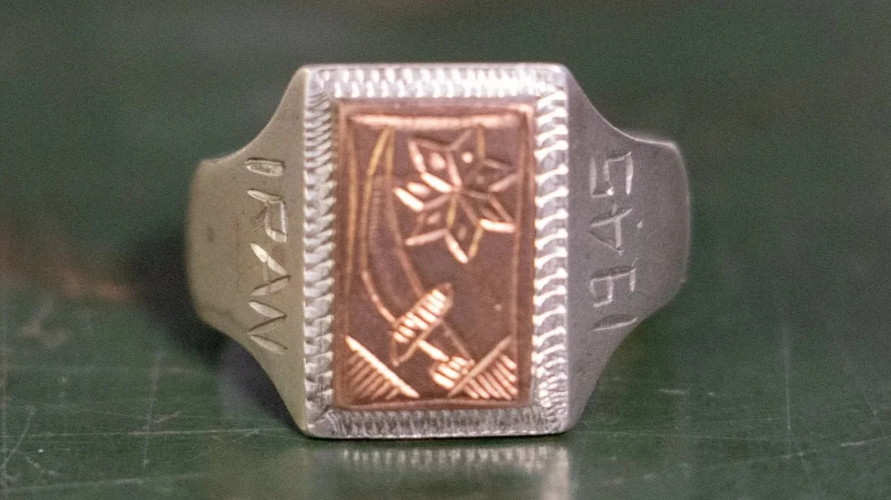 1945 Iran WWII souvenir Ring SIze-10