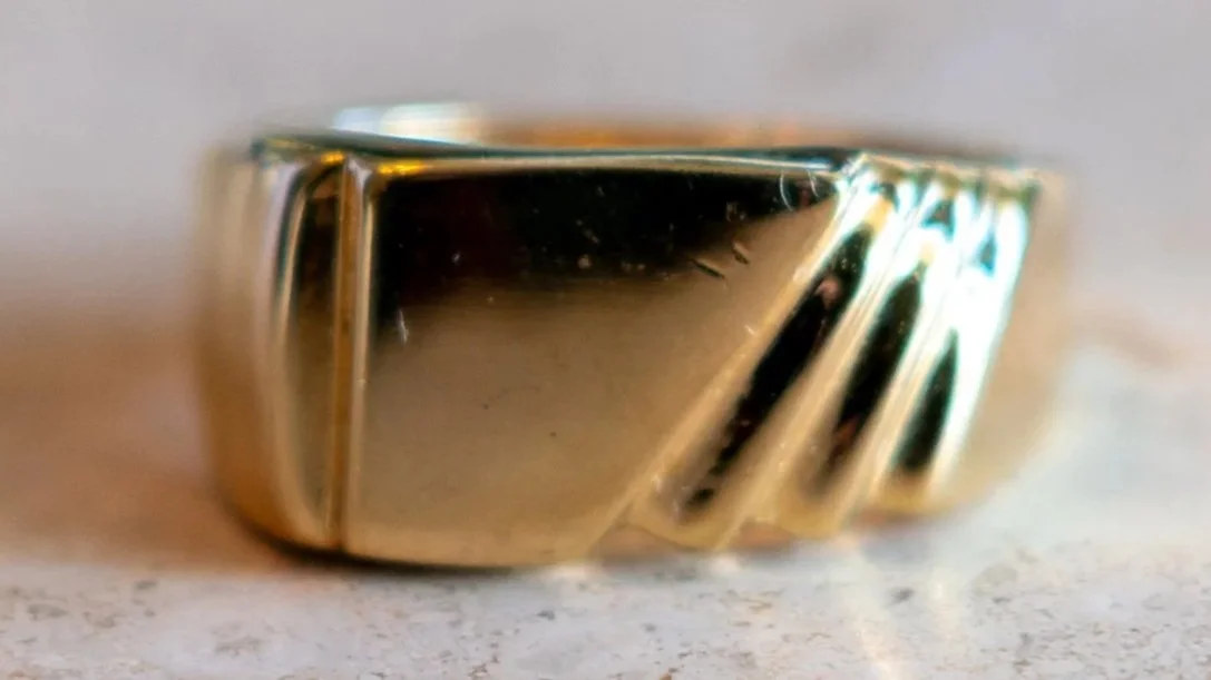 1960s 18k Gold Plated Art Deco Ring Size-11
