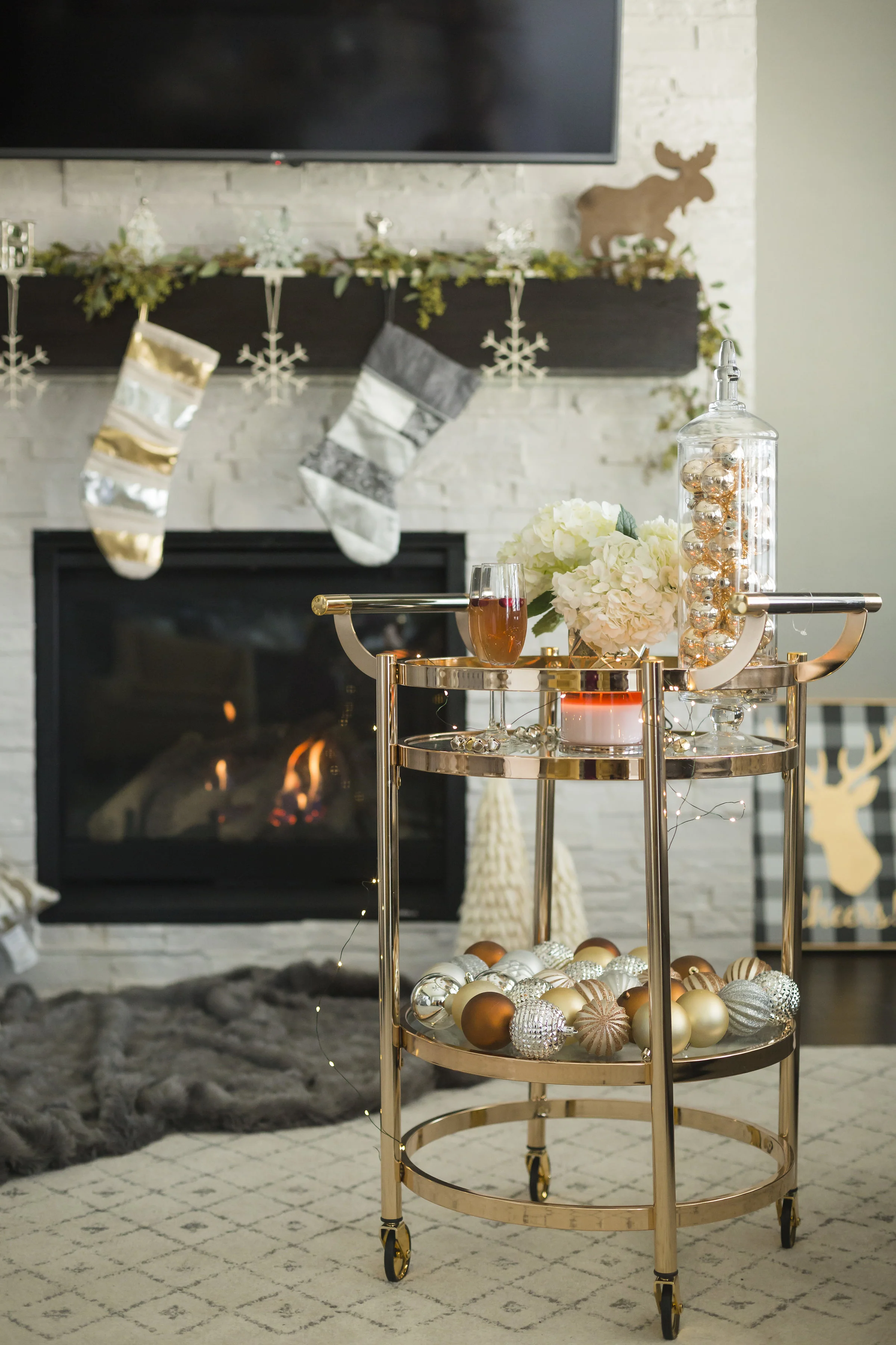 Christmas Bar Cart 