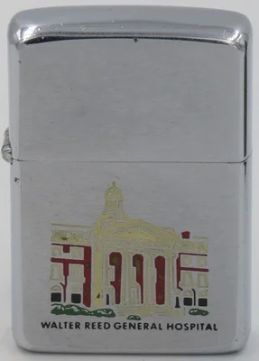 1967 Zippo with the Walter Reed General Hospital. A hospital advertising Zippo is very unusual and desirable