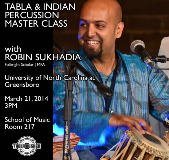 TABLA & INDIAN PERCUSSION MASTER CLASS | UNIVERSITY OF NORTH CAROLINA AT GREENSBORO UNCATEGORIZED