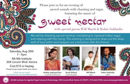 SWEET NECTAR AT RA MA INSTITUTE IN VENICE CA – AUGUST 30, 2014