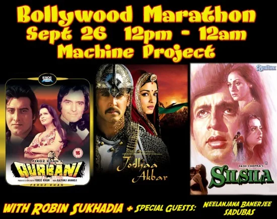 BOLLYWOOD MARATHON AT MACHINE PROJECT – SEPTEMBER 26, 2015
