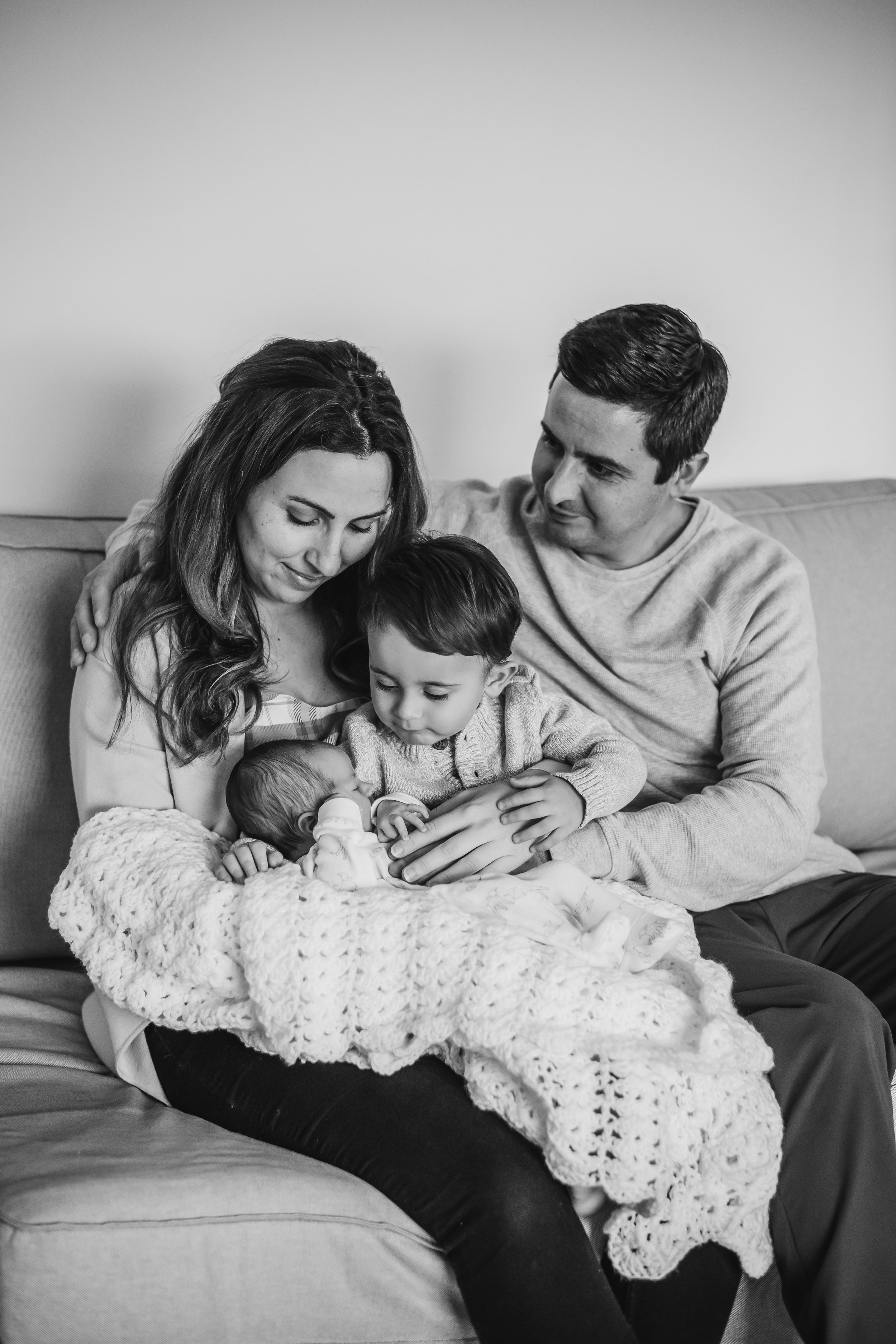 Lia Cuccurullo Family - Madeline Newborn Photos - B&W - December 9, 2022-0011.jpg
