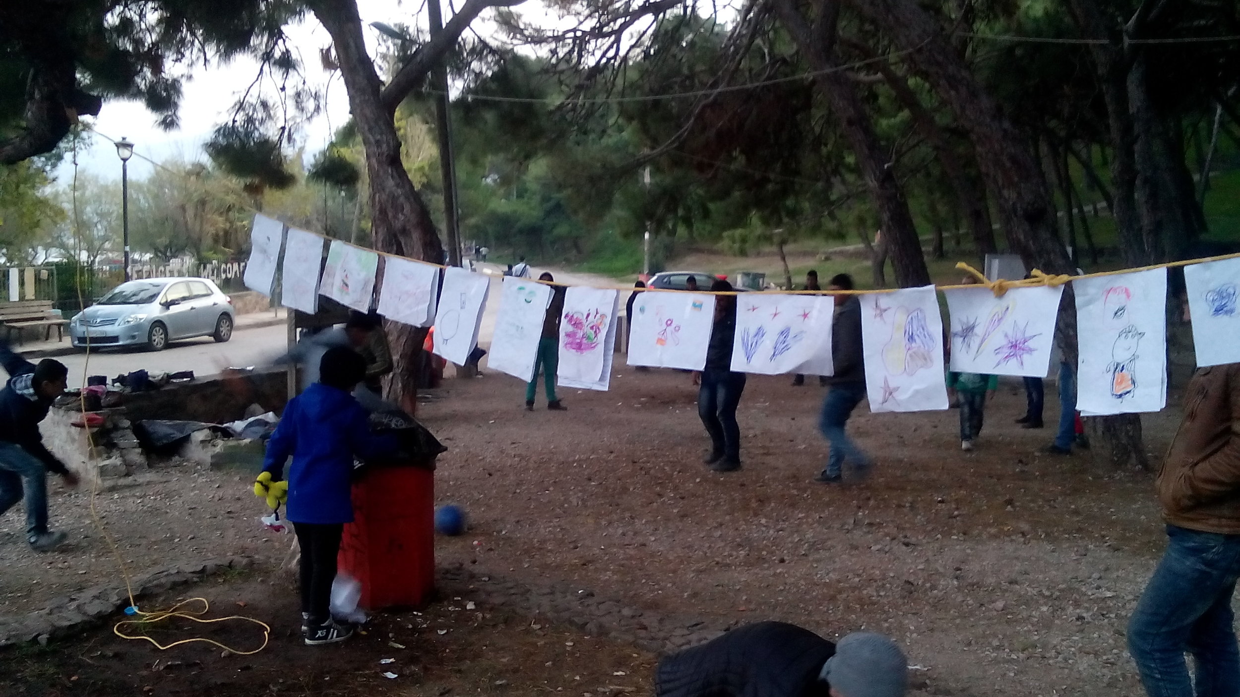 Pop up art gallery on Lesbos!