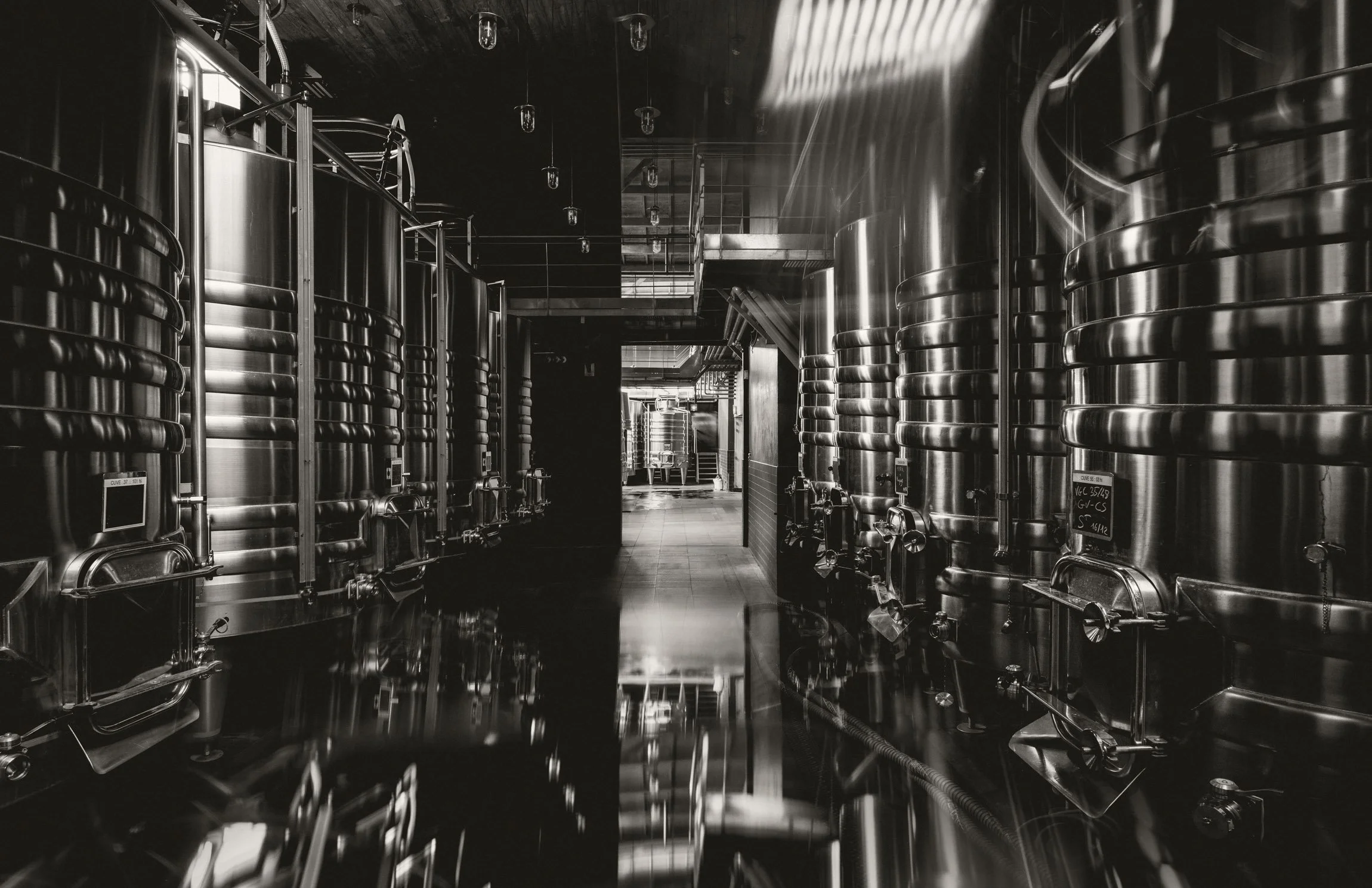 Steel fermentation vats