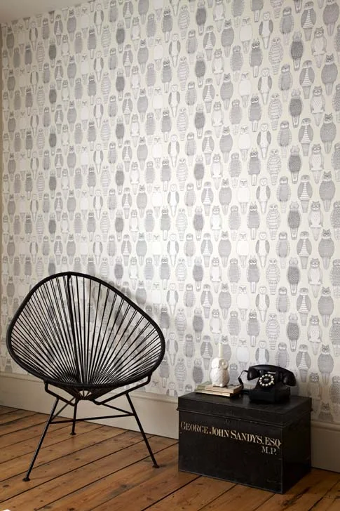 Owls of the British Isles wallpaper by Abigail Edwards