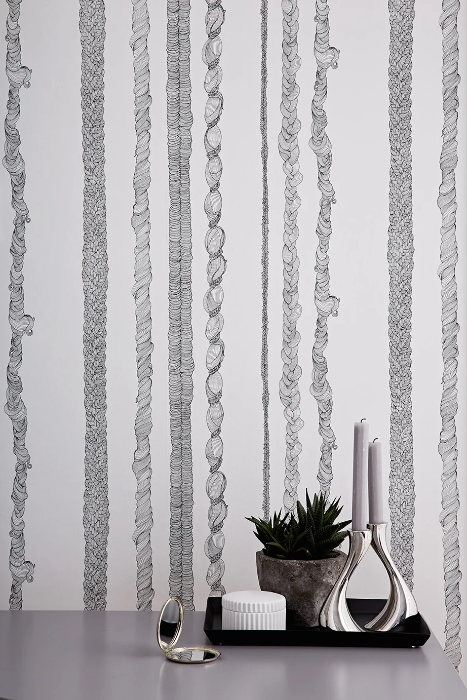 Rapunzel Stripe wallpaper by Abigail Edwards