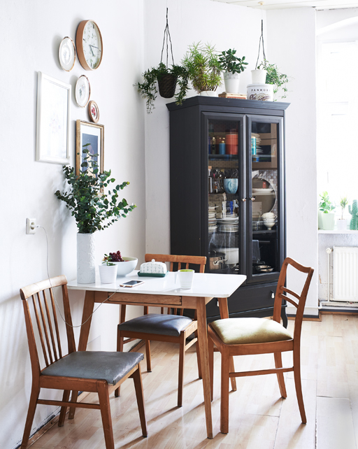 Plant filled small kitchen in Berlin Ikea