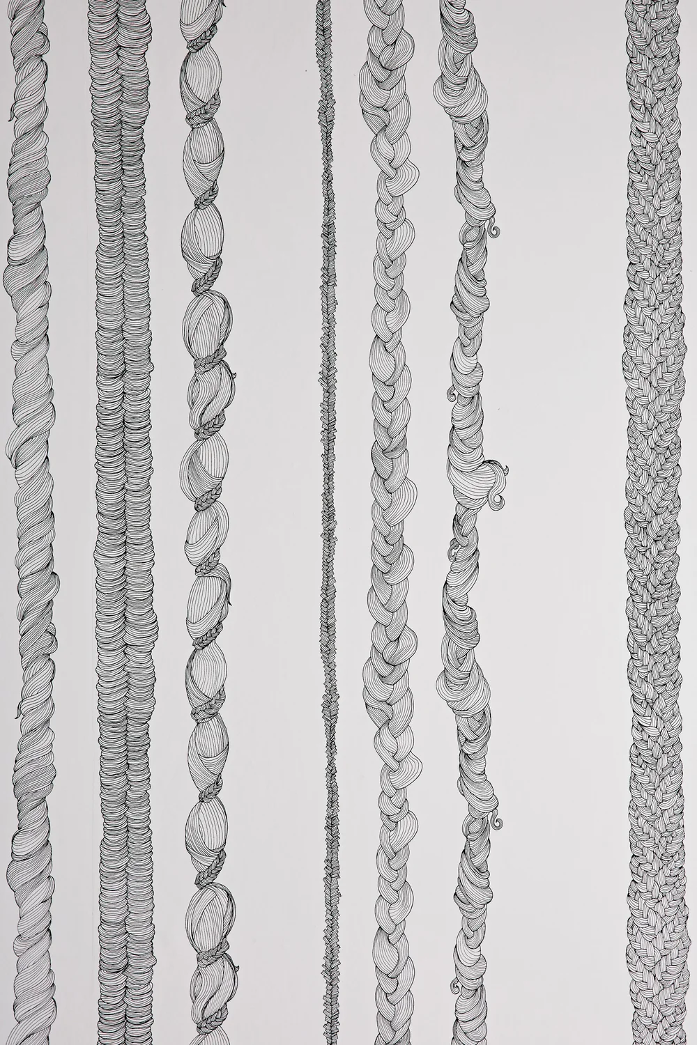 Rapunzel Stripe Ebony Abigail Edwards Hand Drawn Wallpapers Fabrics And Accessories