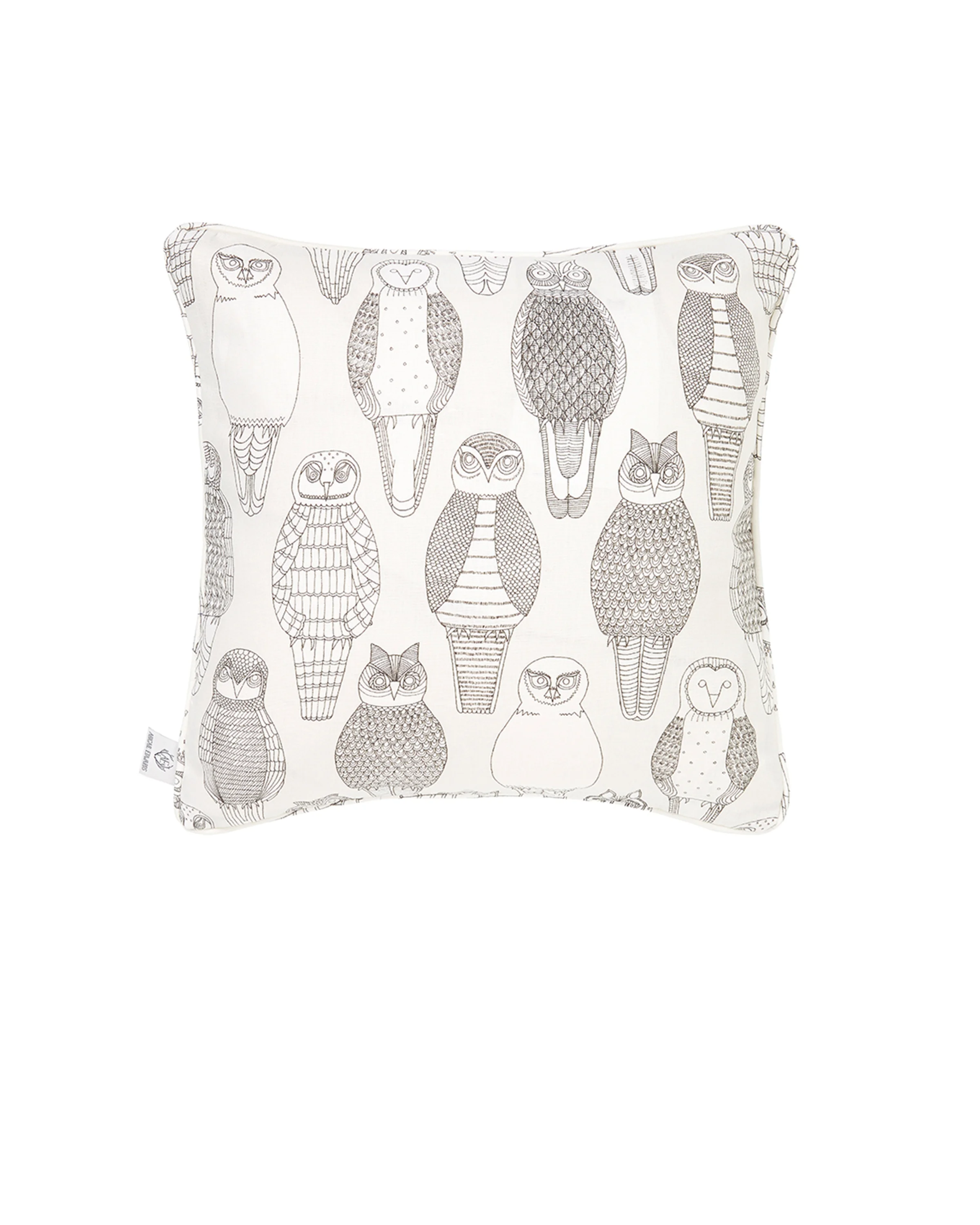 Owls of the British Isles cushion cover by Abigail Edwards
