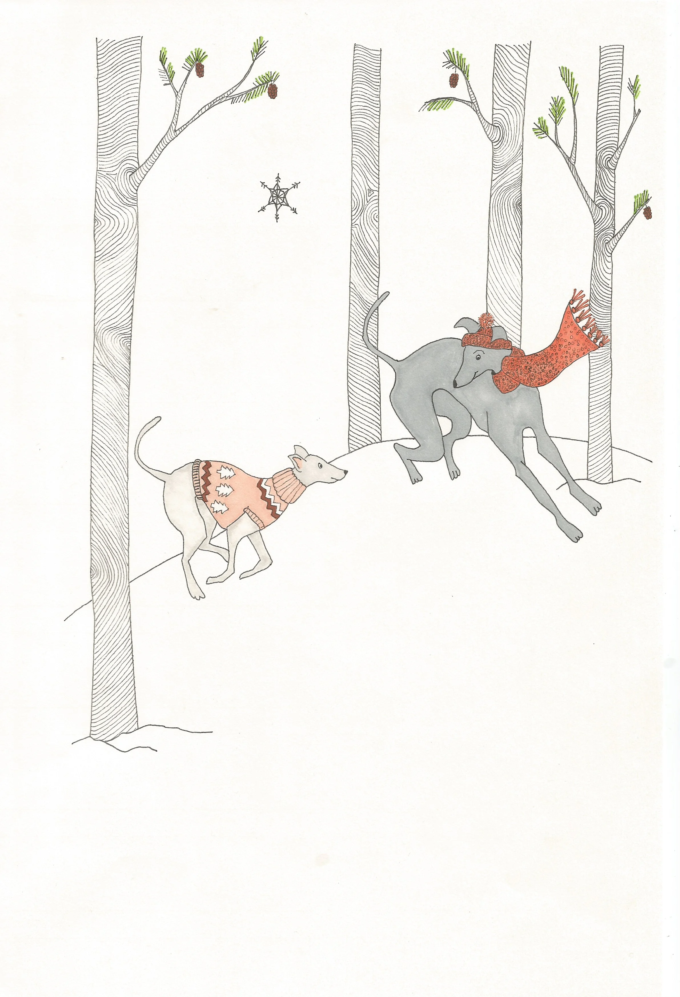 Whippet Up Christmas Cards