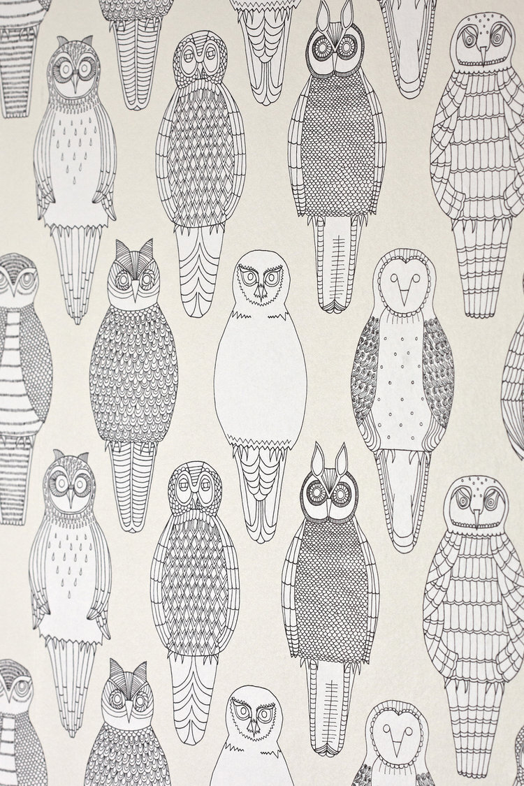 Owls of the British Isles Wallpaper Swatch