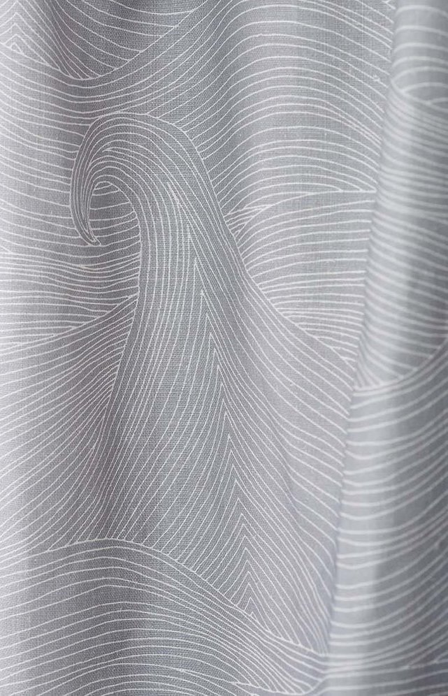 Seascape Linen Fabric Swatch: Dusk