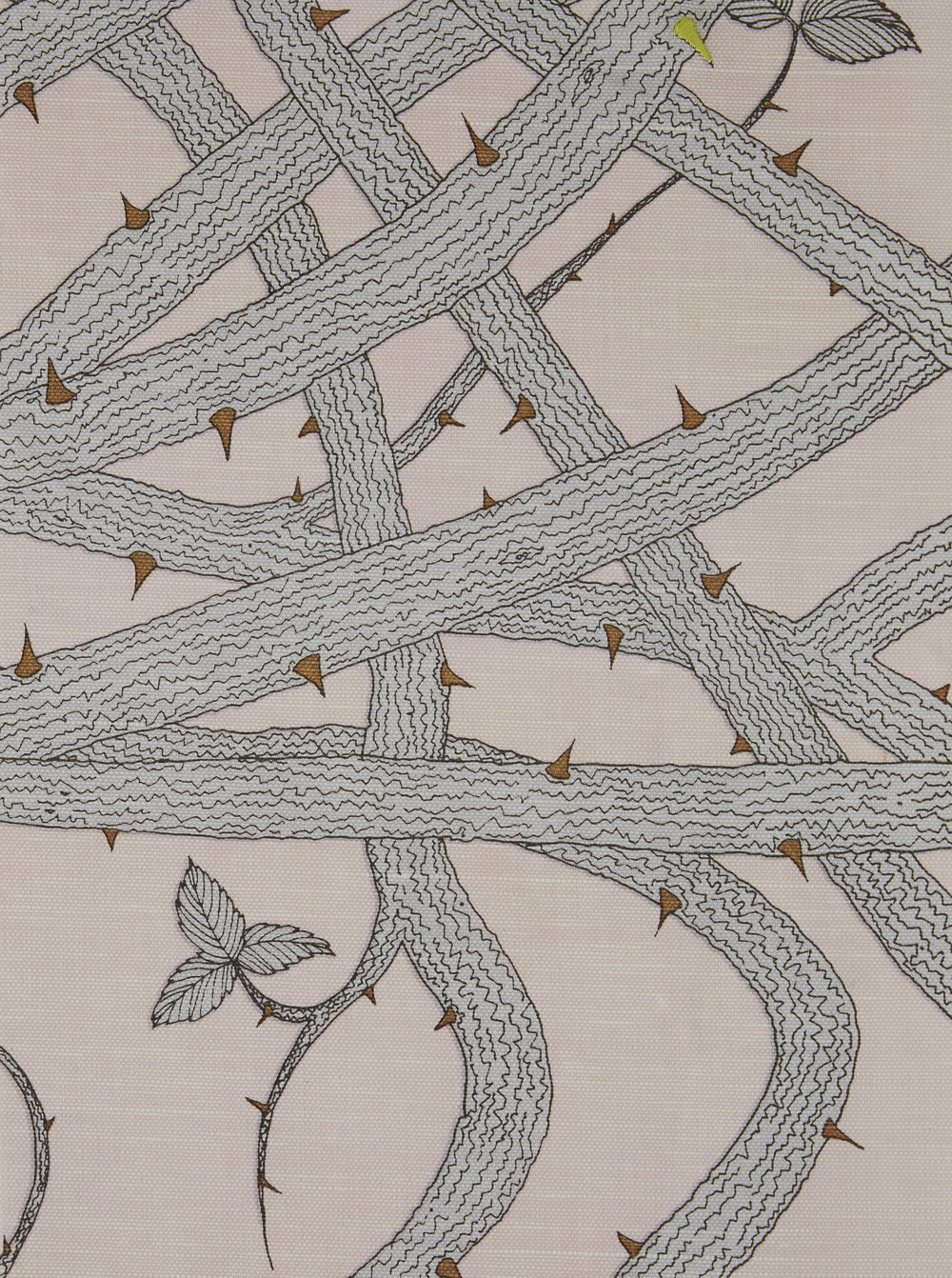 Brambleweb Linen Union Fabric Swatch: Nude