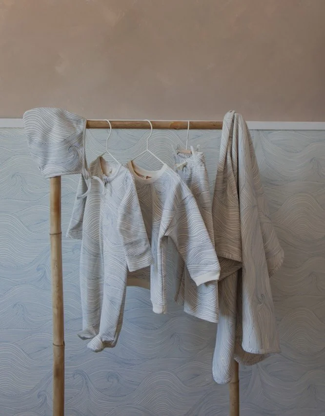 If you are searching for gifts for tiny ones, these lovely cosy sweatshirts, trousers, baby grows, hats and blankets from our collaboration with @organiczoo would make perfect gifts. They will be wonderfully cosy in their Seascape outfits 🌊🤍🌊