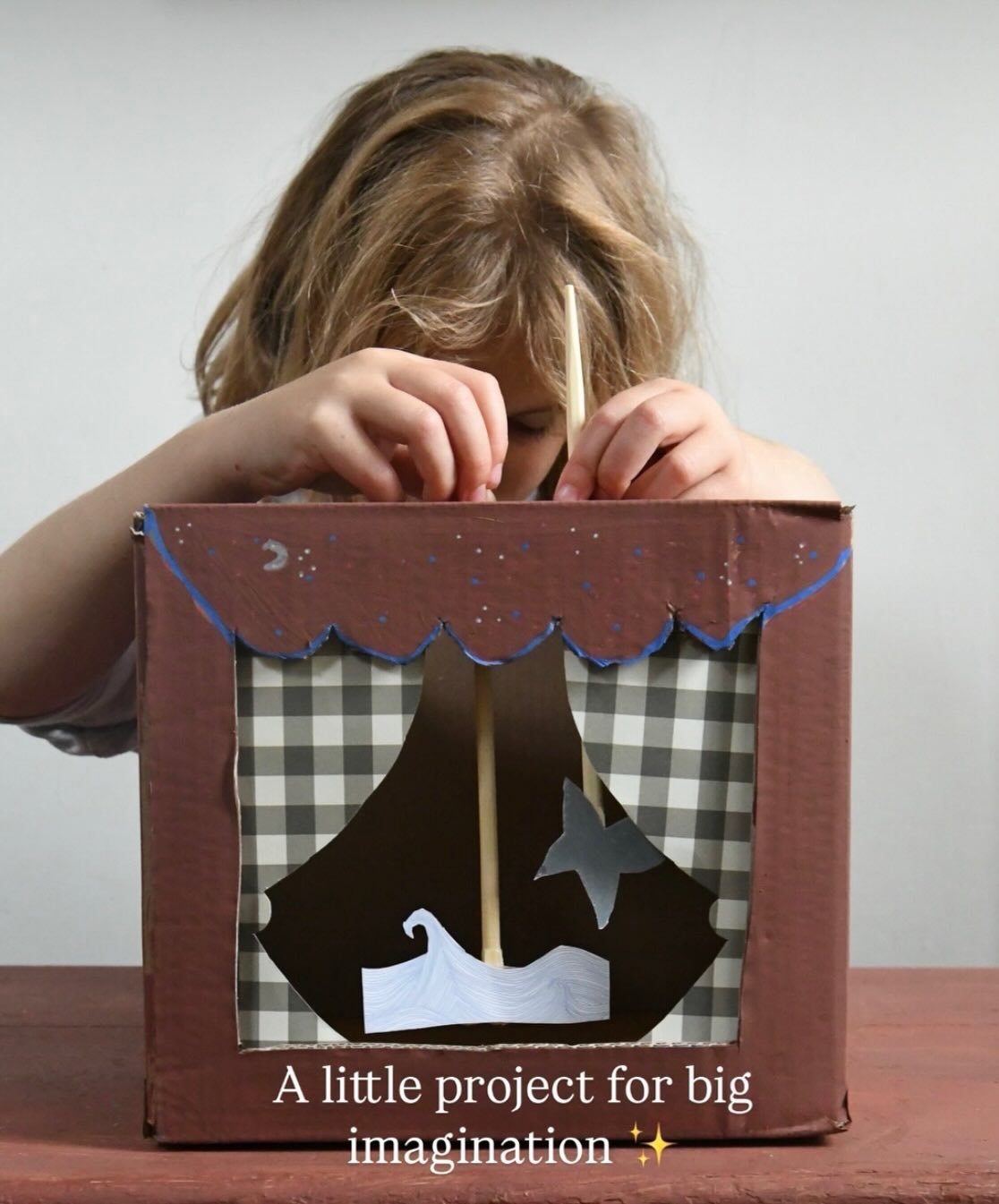 I&rsquo;m rather late sharing this but @organiczoo have created free downloadable templates for this brilliant puppet theatre that you can make from a cardboard box. There are wonderful illustrations by @sysmstudio and also some of our Seascape waves