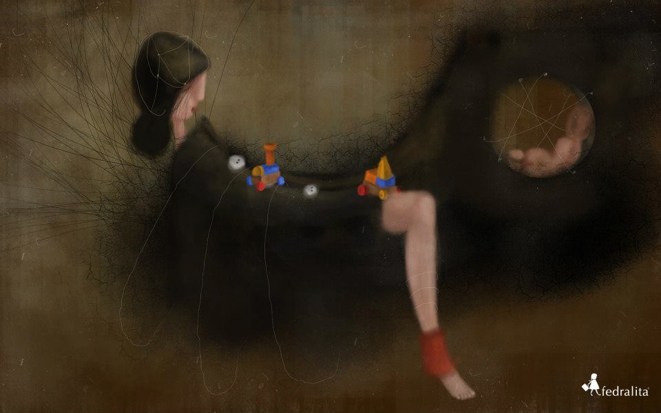 MOTHERHOOD 100 x 150 cm (max. 3m length) Print on "William Turner" Hahnemühle