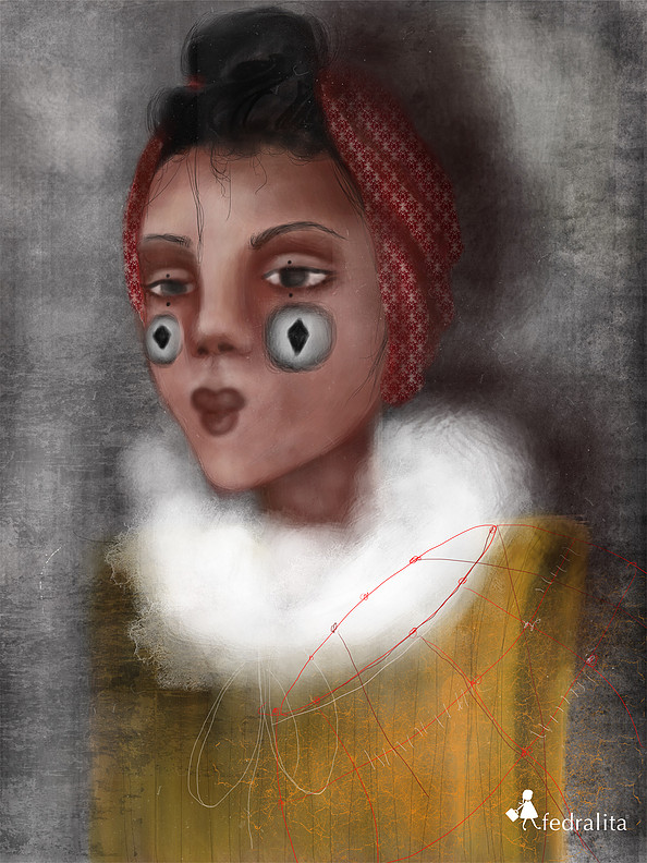 CLOWN CARLA 80 x 100 cm (max. 3m hight) Print on "William Turner" Hahnemühle