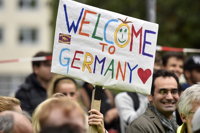 2015 - Residents of Dortman, Germany, Mr. Amri's last known address, welcome him and his friends to town