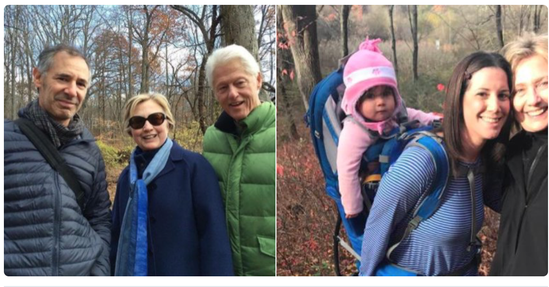 The Clintons go woodsy: priceless