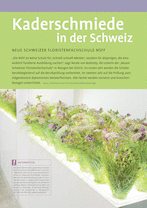   florieren! - Dezember 2012 Kaderschmiede in der Schweiz  „Die NSFF ist keine Schule für ‚Schnell-schnell-Meister‘, sondern für diejenigen, die eine wirklich fundierte Ausbildung suchen“, sagt Nicole von Boletzky, die Leiterin der „Neuen Schweizer F