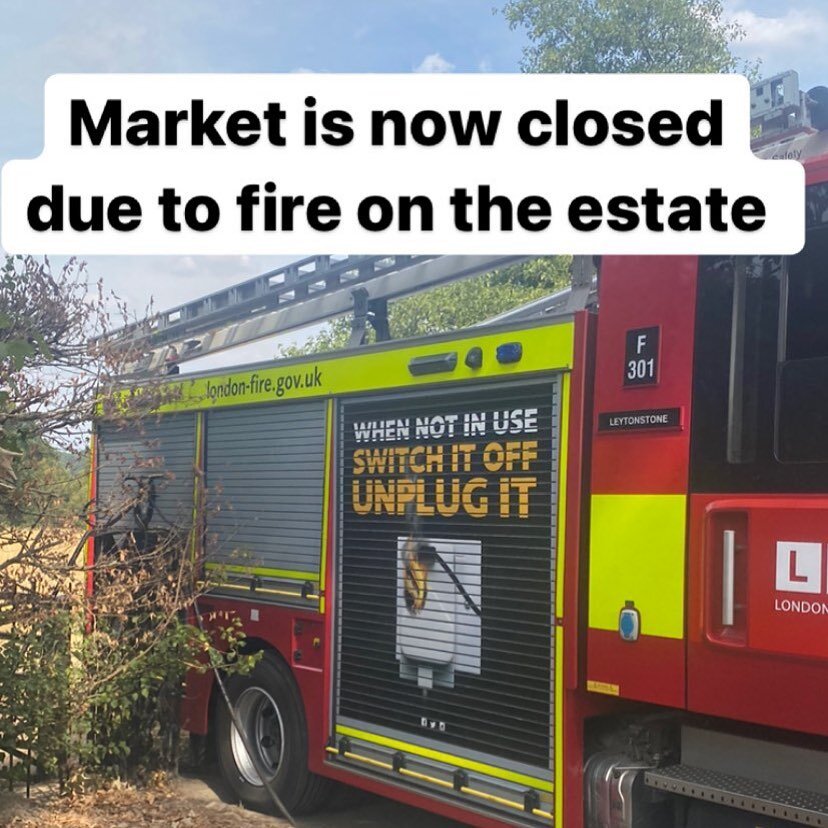 Update: The fire is under control  but please do no visit @fortyhall or @fortyhallfarm we. See you next month!