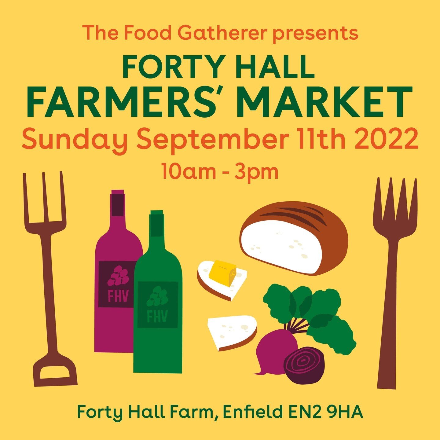 Keep that holiday feeling going with an escape to the Forty Hall Farmers&rsquo; Market @fortyhallfarm a week tomorrow for our monthly celebration of great local produce and the people who grow it, make it, cook it!  This month @fhvlondon are taking p