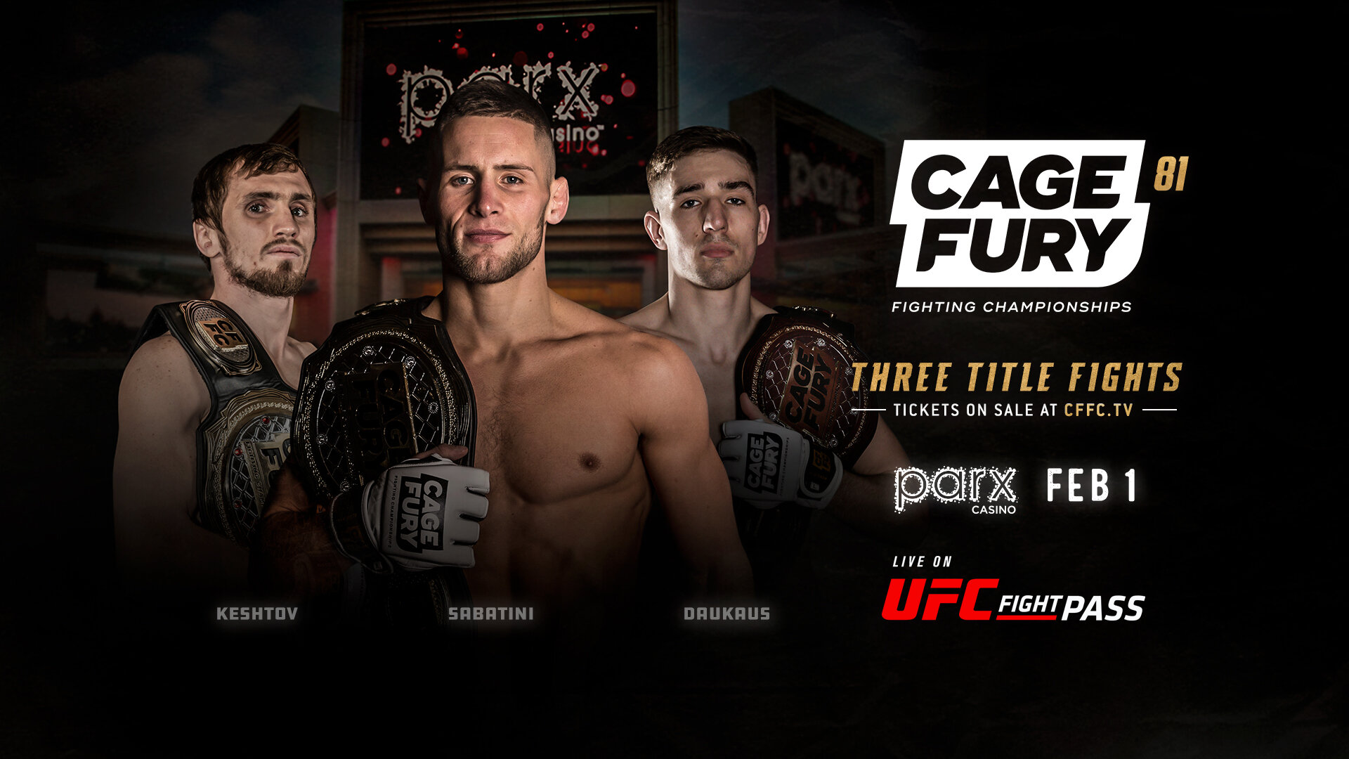 Cage Fury Fighting Championships 81 set for Feb