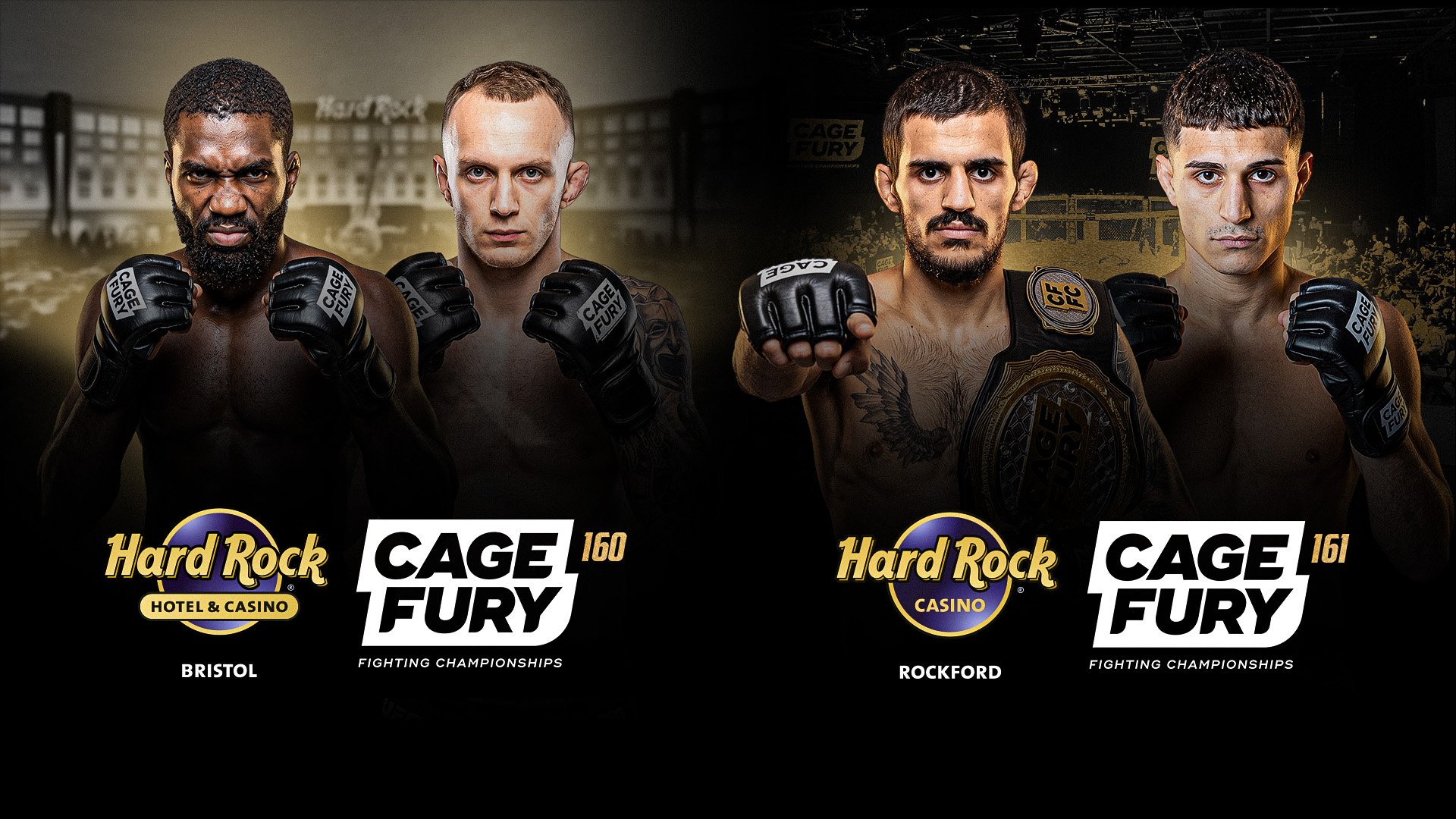 Tickets on sale now for CFFC 160 at Hard Rock Hotel &amp; Casino Bristol, CFFC 161 at Hard Rock Casino Rockford