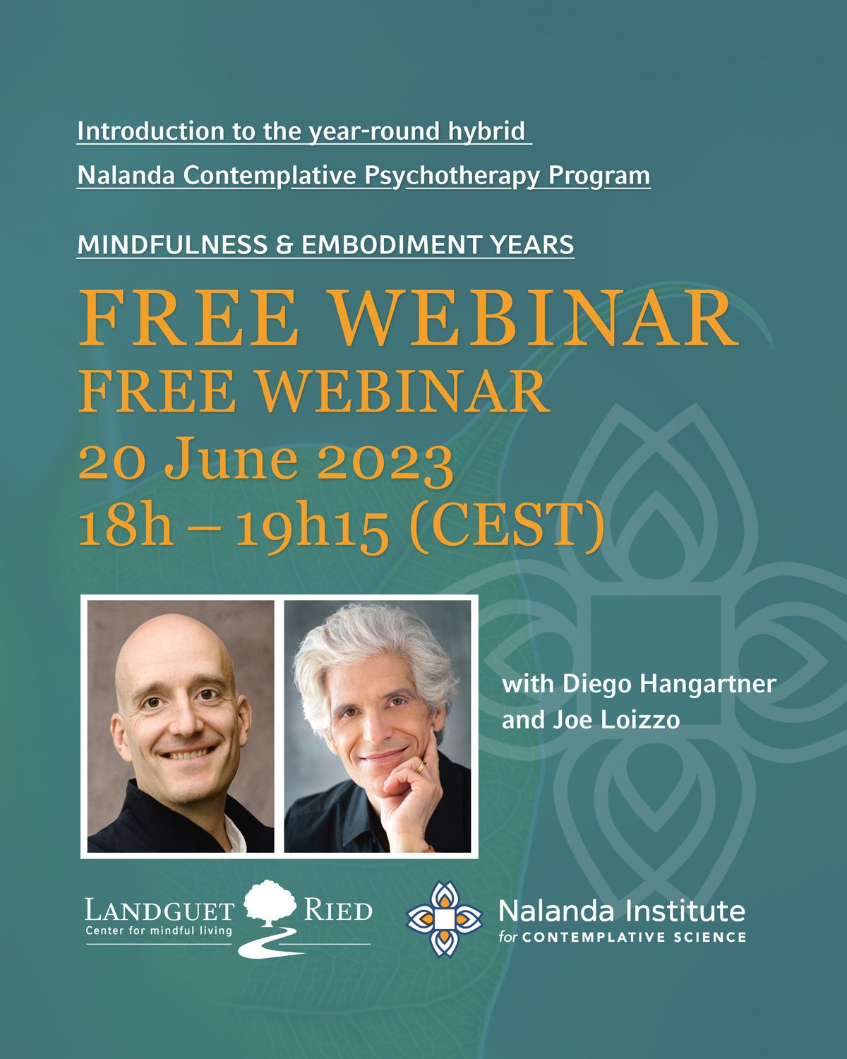 FREE WEBINAR with Joe Loizzo and Diego Hangartner 