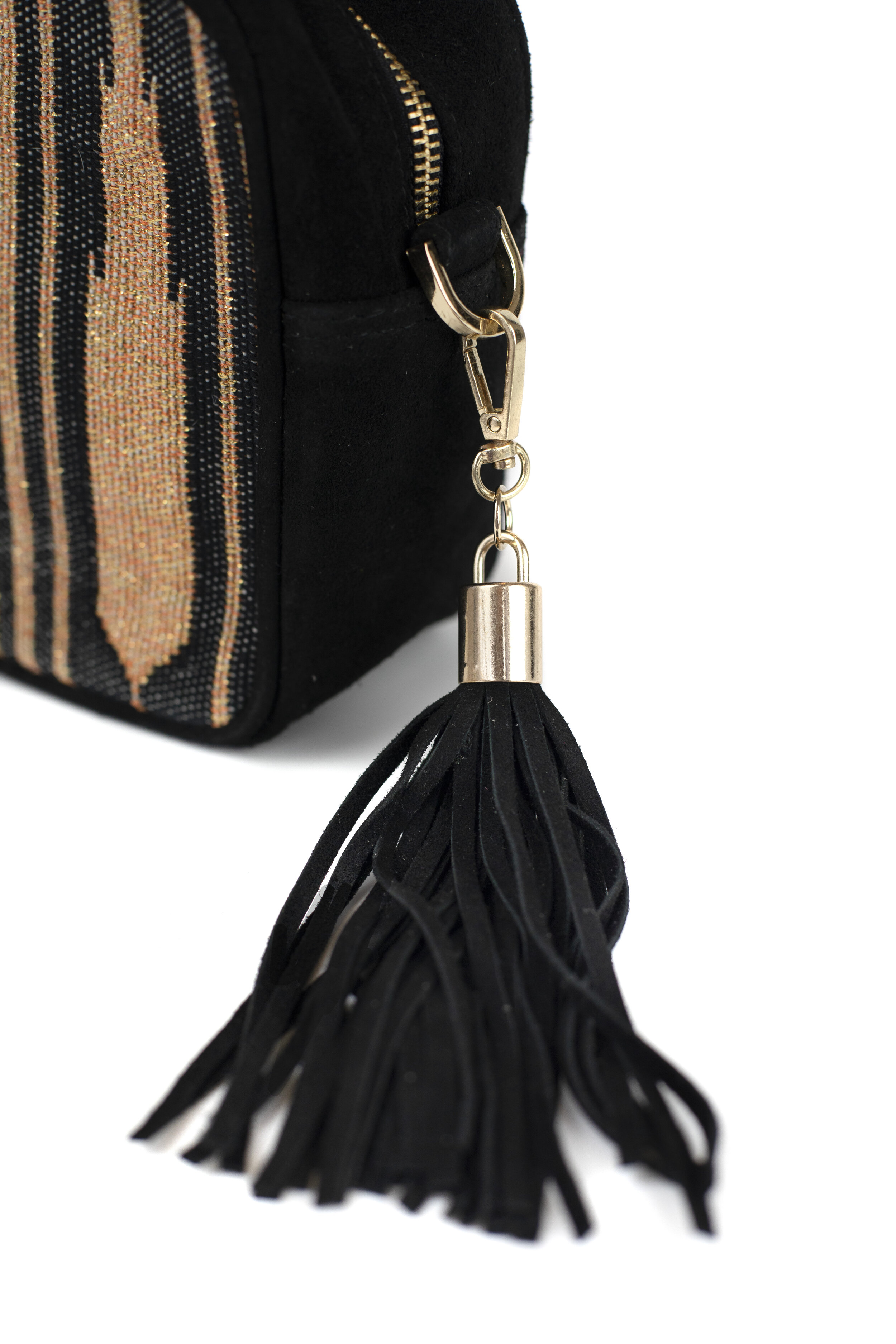 Black Suede Tassel