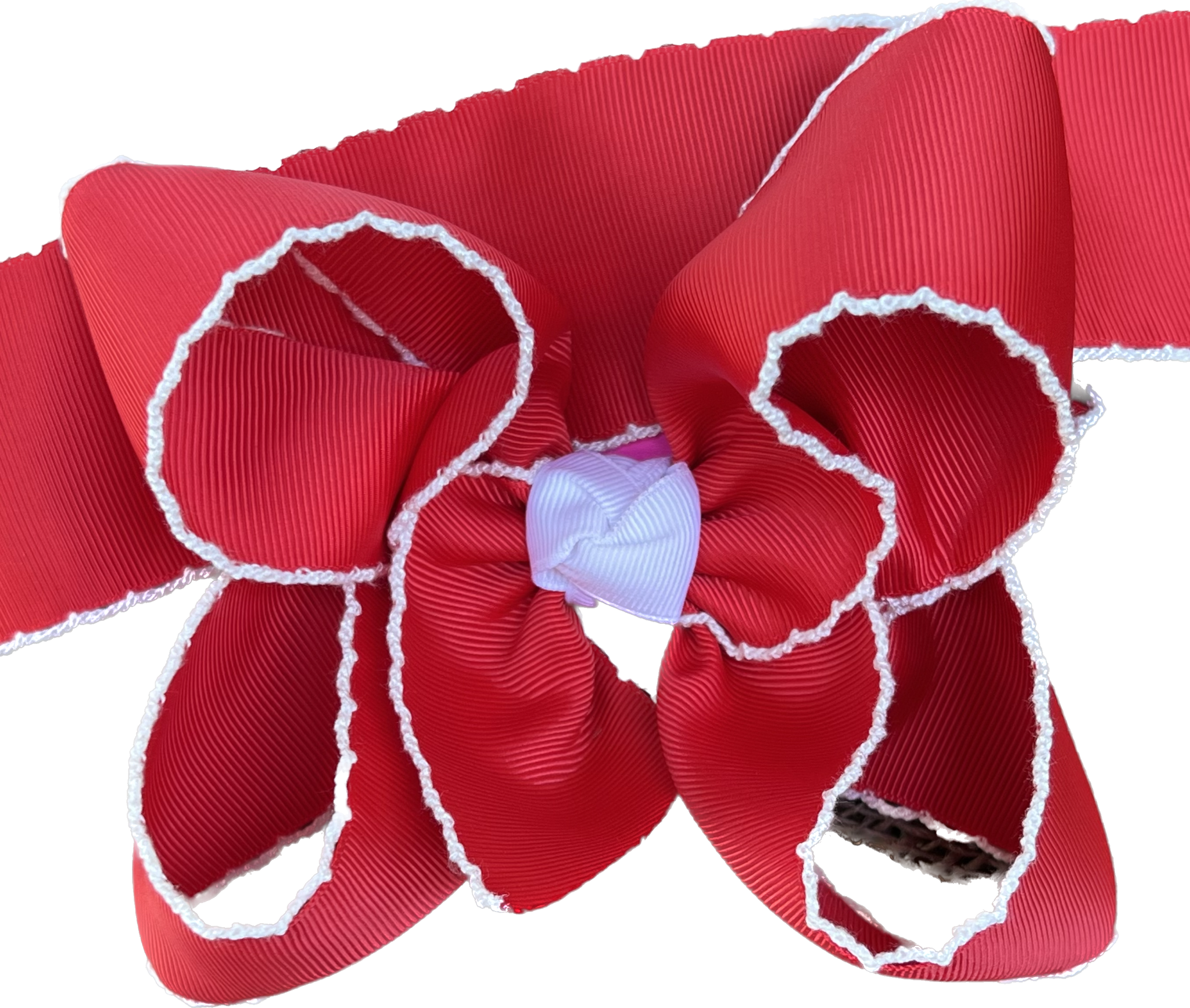 Red w/ White Moon Stitch