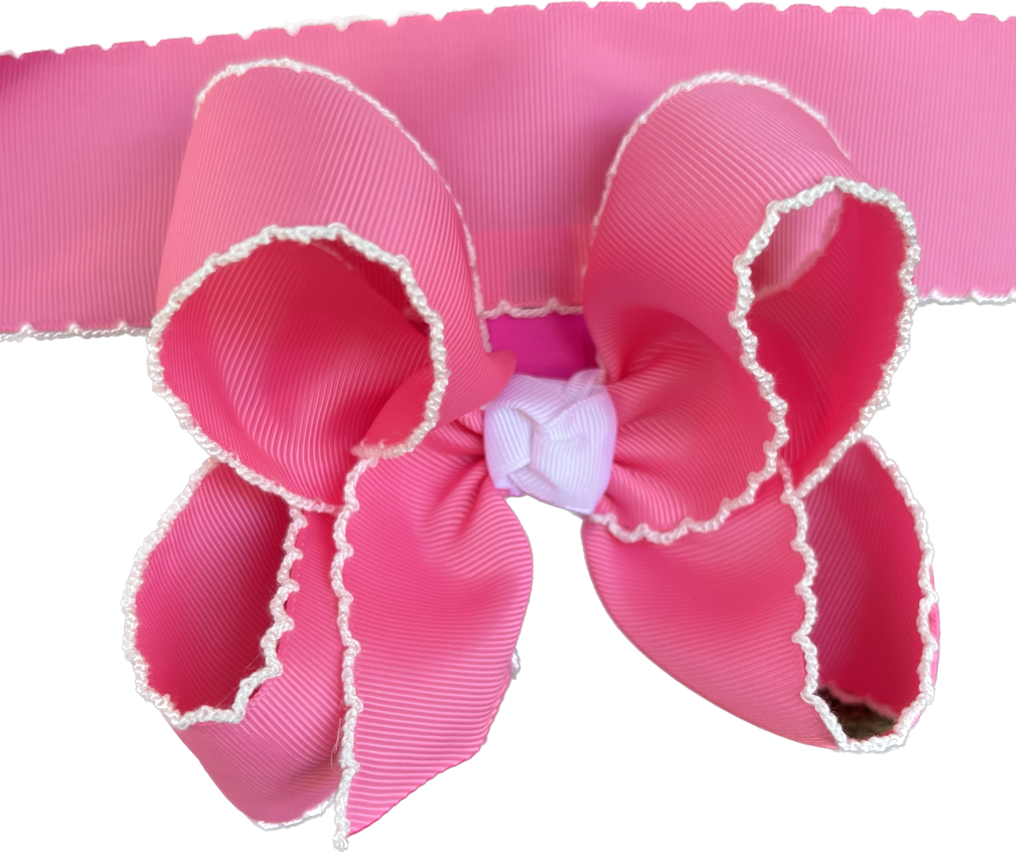 Hot Pink w/ White Moon Stitch