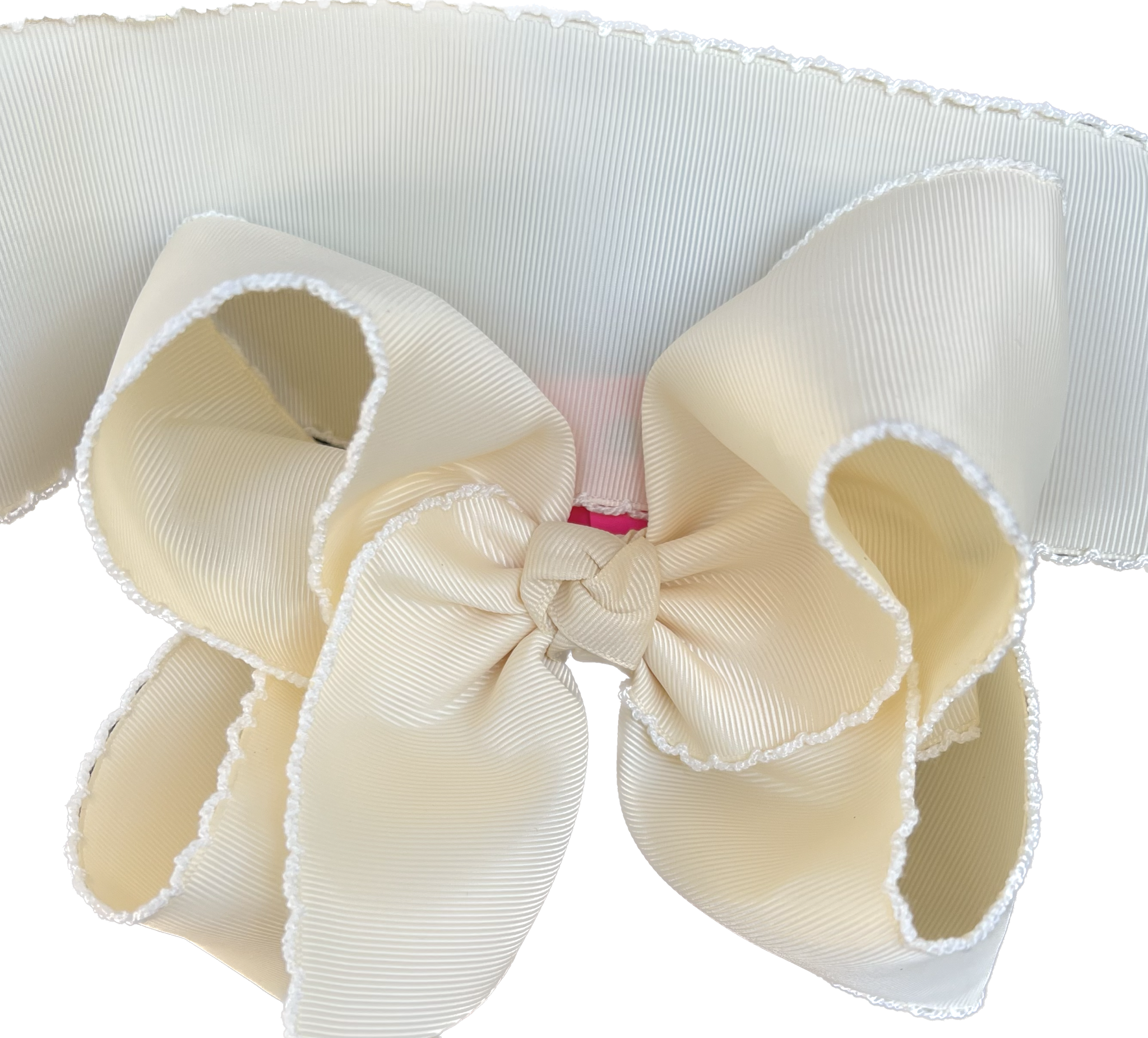 Ivory w/ White Moon Stitch