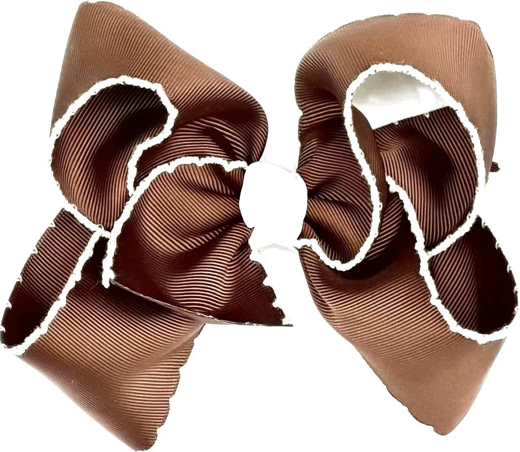 Brown w/ White Moon Stitch