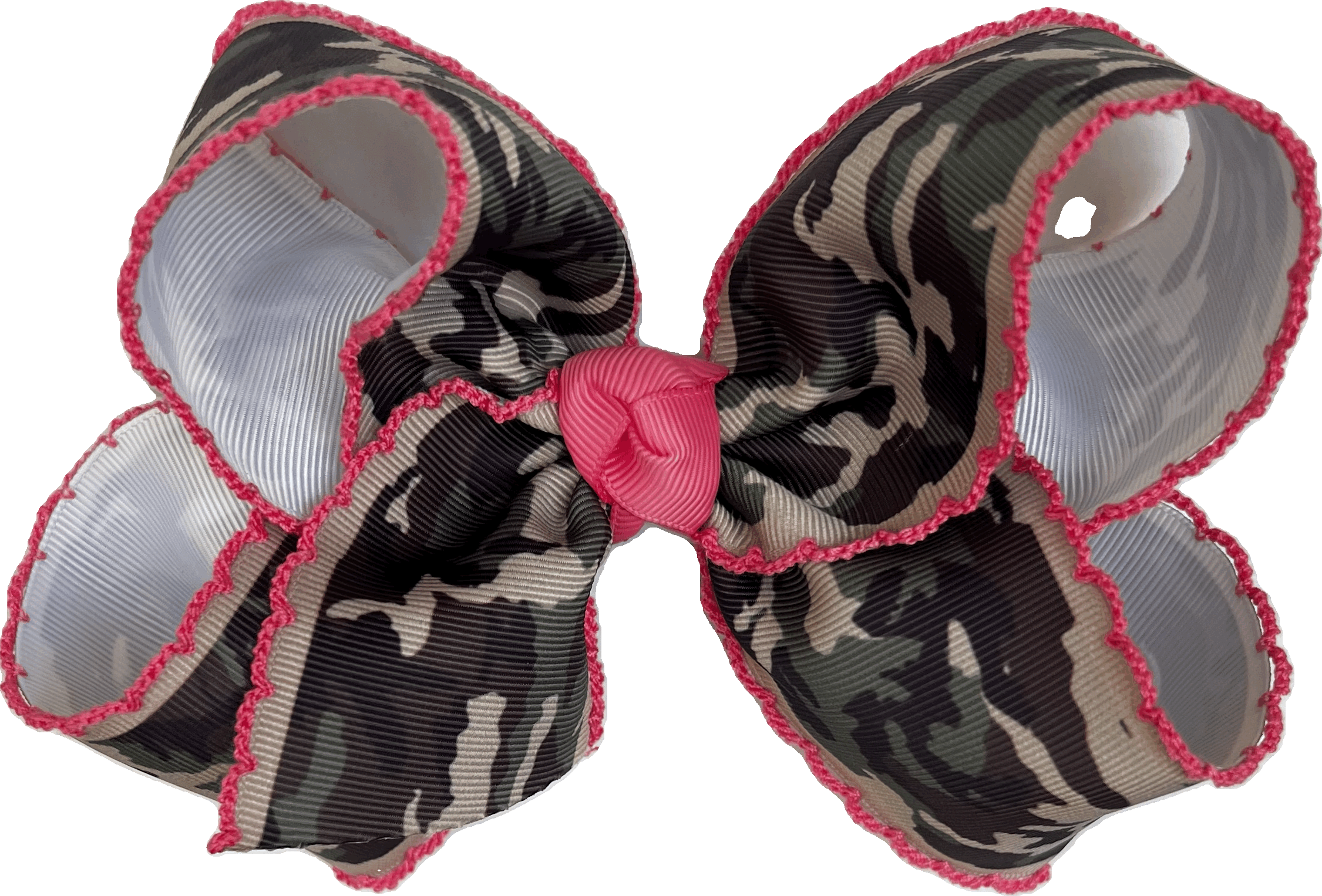 Camo w/ Hot Pink Moon Stitch