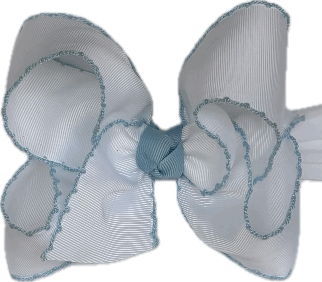 White w/ Blue Moon Stitch