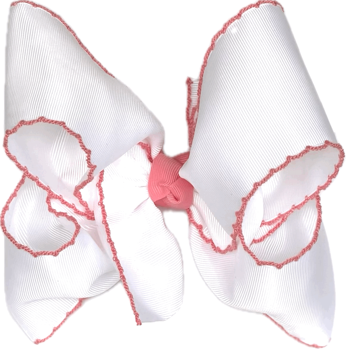 White w/ Pink Moon Stitch