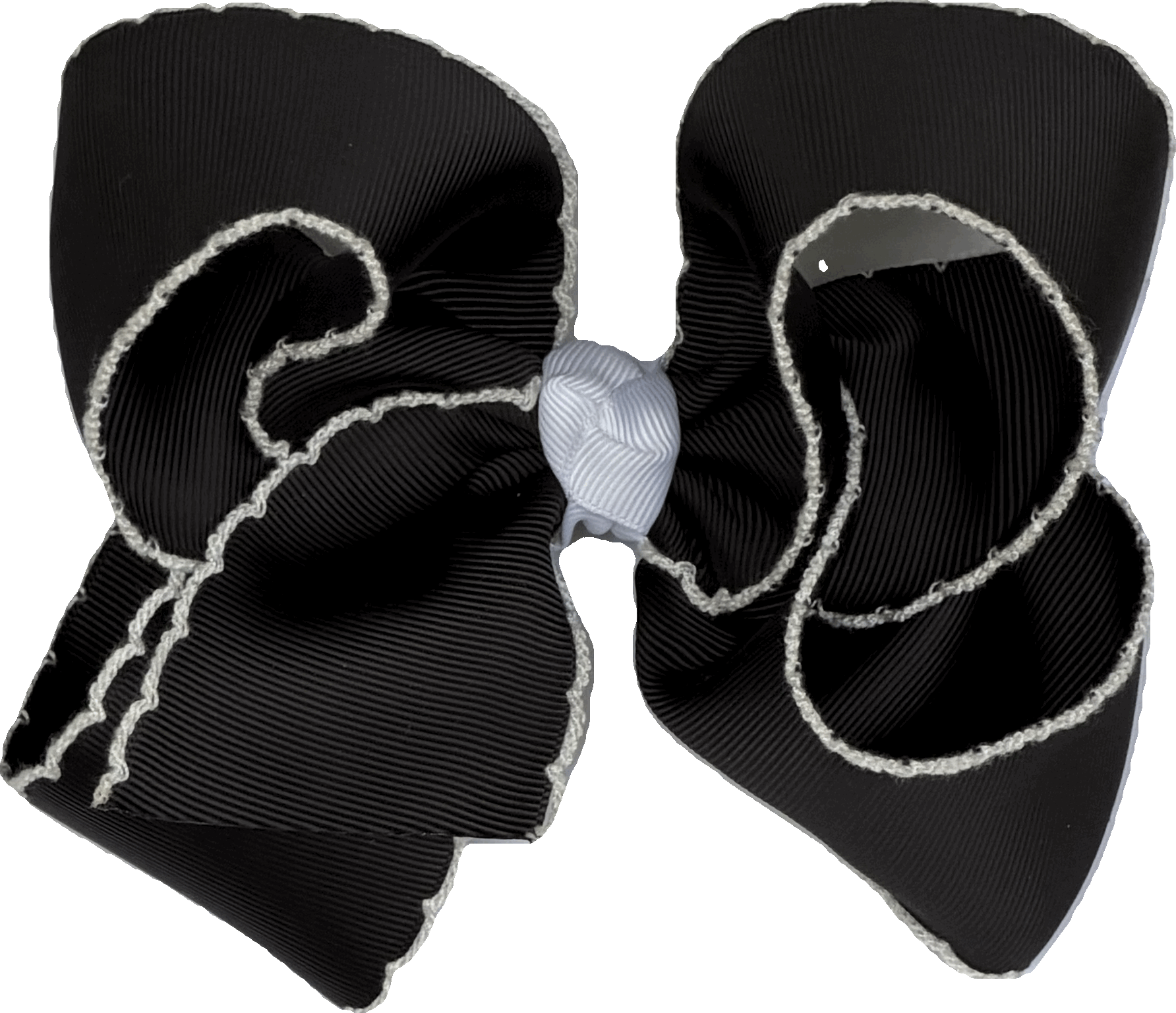 Black with white moon stitch