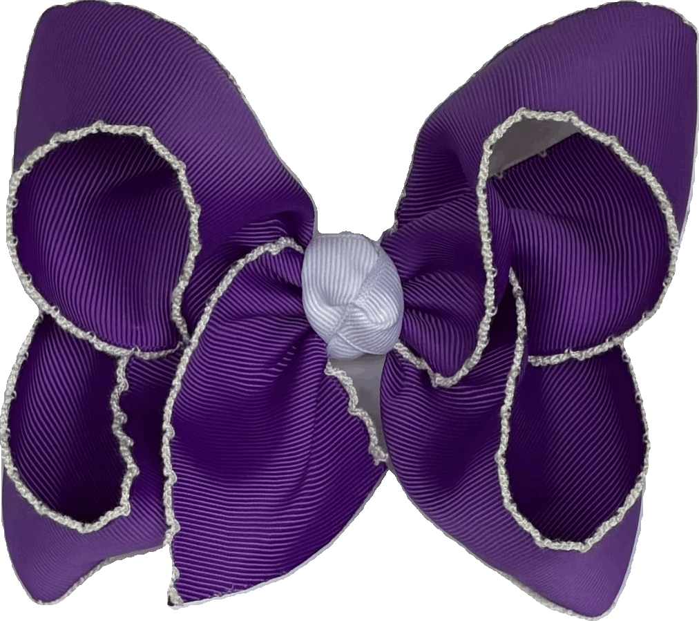 Purple w/ White Moon Stitch